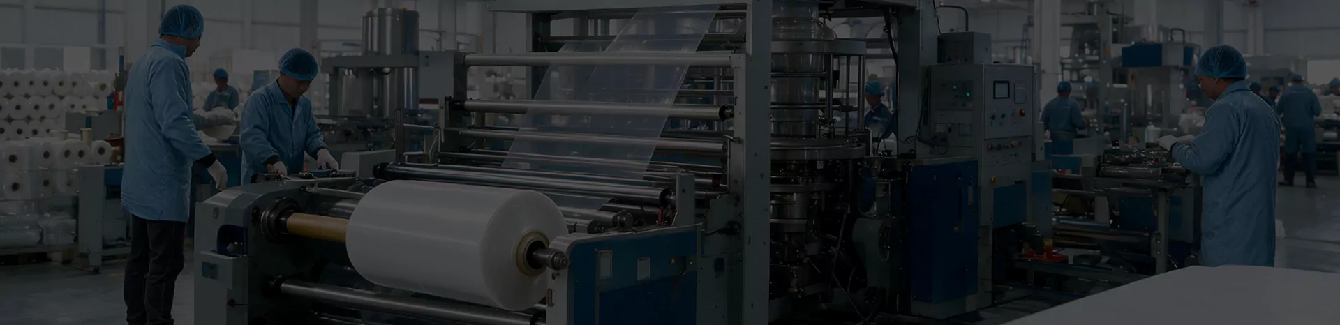 Yuhong stretch film production workshop background