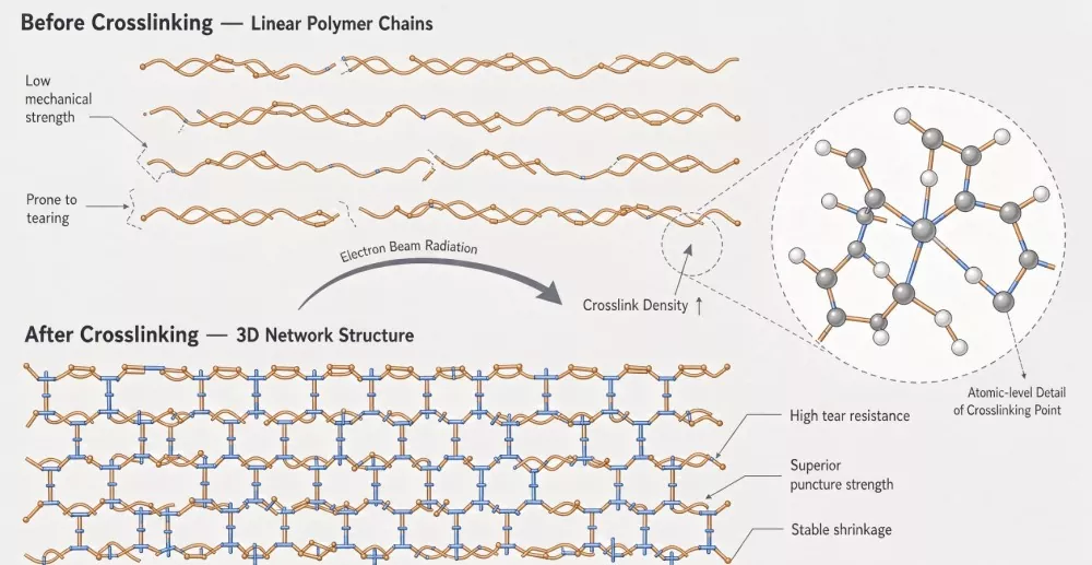 Crosslinked POF Shrink Film